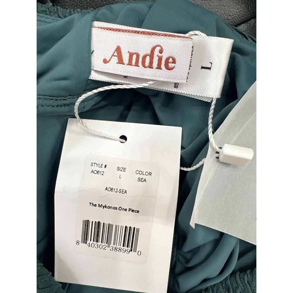 NEW Andie The Mykonos One-Piece Swimsuit In Sea Green Size Large - Picture 6 of 8